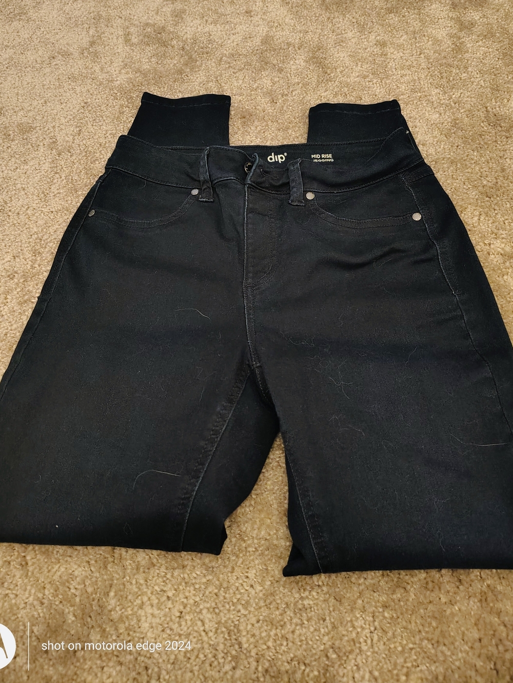 d.i.p Mid Rise Jegging Black Waist 8